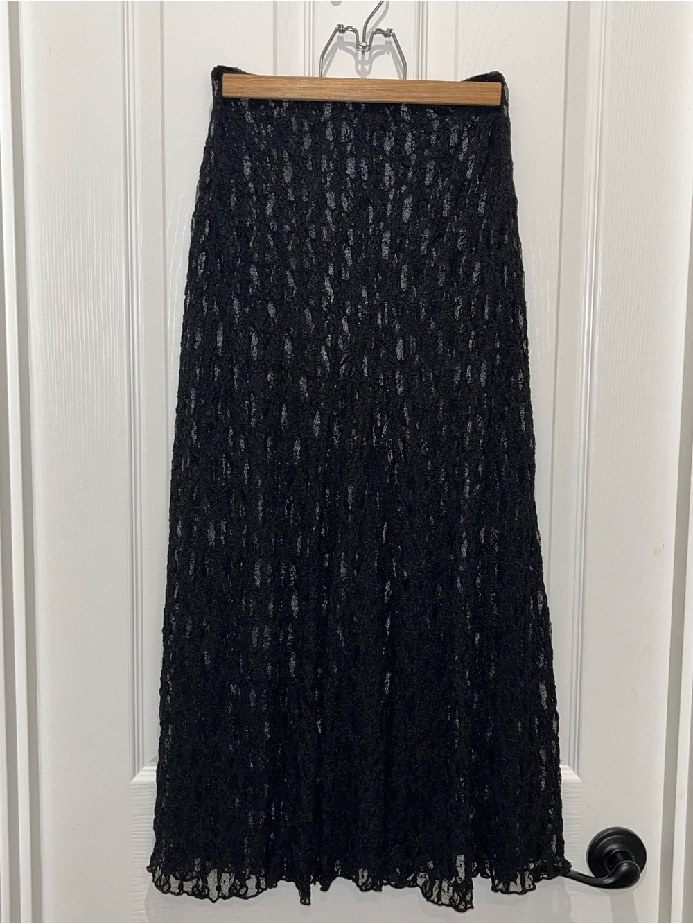 Zara Black Lace Maxi Skirt